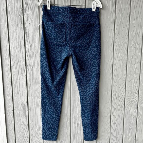 Spanx Leopard Print Denim Leggings M Shaping - Picture 2 of 7